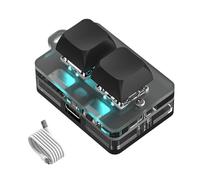 Okiyakusama Teclado Mecánico USB Teclas de Programación Operación Sencilla Y Función de Copiar/Pegar Adaptado para Juegos de Y Oficina, Negro