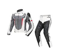 Okiyakusama Traje de Chaqueta Pantalón con Protectora Chaqueta Impermeable Pantalón Resistente Malla Transpirable 600D Oxford Cremallera Unible Acol, XXXL blanco, unico