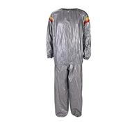 Okiyakusama Traje Sauna Fitness Conjunto Sudor Ejercicio Cuerpo Entero Ropa PVC Cómoda Y Resistente Adecuado para Ejercicios Aeróbicos Prácticas Deportivas Entren, S Plata