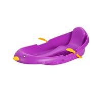 Okiyakusama Trineo de Nieve Antideslizante Infantil Ligero con Freno Respaldo Alto Material PP Adecuado para Actividades Al Aire Libre Invierno Niños Juguete, Púrpura