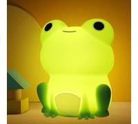 OkiyiD Luz nocturna de rana para guardería, lámpara de noche recargable regulable con control táctil (ABS + SIL), regalo portátil para niños, niñas y bebés