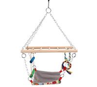 OKJHFD Bird Parrot Swing Toys, Chewing Standing Hanging Perch Hammock Climbing Ladder Bird Cage Toys for Budgerigar, Parakeet, Conure, Cockatiel, Mynah, Love Birds, Finches and Oth