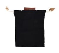 OKJHFD Bolsa de Lona de Cuero para forrajeo, Bolsa de Cuero Plegable para cinturón con cordón y Hebilla, Bolsa de Almacenamiento Multiusos para Senderismo, Camping, Caza, Herramientas al (Negro)