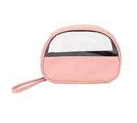 OKJHFD Cosmetic Bag Enough Capacity Visible Design PU Leather Portable Makeup Toiletry Pouch for Travel Daily for Handbag Women Daily Use.