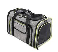 OKJHFD Dog Cat Travel Tote Bag Foldable Double Expandable Oxford Fabric Pet Carrier with Breathable Mesh, Dog Carriers for Small Dogs, Portable & Foldable Cat Bag Carrier Great fo
