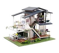 OKJHFD Dollhouse Miniature with Furniture,DIY Doll House Miniature Romantic Wooden Garden Dollhouse Building 3D Furniture Gifts for Adults and Children,Holiday Birthday Gift
