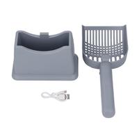 OKJHFD Electric Cat Litter Scoop Strong Vibrating Rechargeable Quiet Operating Portable Cordless Cat Litter Scooper for Home (Grey)