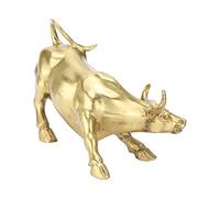 OKJHFD Feng Shui Wall Street Toro De Cobre, Estatua De Toro De Latón, Estatua De Animal Obra De Arte Decoración De Escritorio para Oficina Dormitorio Estantería Tienda