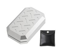 OKJHFD Fidget Slider Toys, Push Slider Card Toy, Patrón texturizado Alivio de la ansiedad Aleación de aluminio Slider Juguete sensorial para TDAH con bolsa de cuero PU para niños,