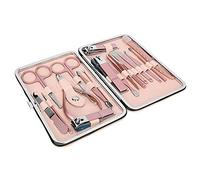 OKJHFD Nail Art Tool Manicure Tools Stainless Steel Nail Clippers Set Cutter Kit for Nail Care Tool, 18pcs Rose Gold