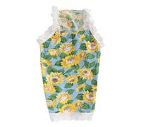 OKJHFD Pet Sunflower Skirt Sunscreen Soft and Comfortable Cute Cat and Dog Skirt Summer Dress (XL)