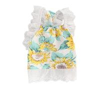 OKJHFD Pet Sunflower Skirt Sunscreen Soft and Comfortable Cute Cat and Dog Skirt Summer Dress (XS)