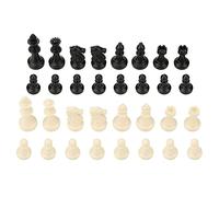 OKJHFD Piezas De Ajedrez Estándar, Juego De Ajedrez De Torneo De Reemplazo De 32 Piezas De Ajedrez Estándar Internacional, Juego De Tablero Plegable De Plástico En Blanco Y Negro, Blanco Y Negro para