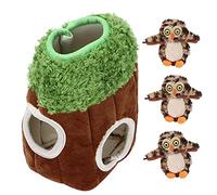 OKJHFD Plush Squeak Soft Tree Hole Dog Puzzle Seeking and Hiding Toy with Owl Toy Pet Supplies Hide and Seek Dog Puzzle Puppy Toys, Interactive Squeaky Plush