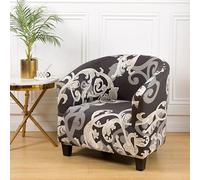 OKJK Fundas para sillón de un Solo Asiento, Funda para Silla de 1 Plaza, para Comedor, Funda de sofá de Tela de Microfibra con Estampado Floral (Color 19)