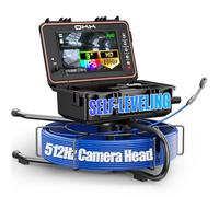 OKK Cámara de alcantarillado autonivelante de drenaje de 65 pies con transmisor de 512 Hz IP68 cabezal de cámara con zoom 1080P pantalla IPS de 9 pulgadas, cámara de fontanería de diseño portátil