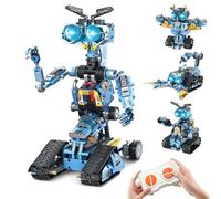 OKKIDY Juguetes de construcción de Robots para niños, Kit de robótica 4 en 1 con Control Remoto Juguetes de Bloques de construcción Stem Regalos para Navidad niños y niñas de 6+ años (813 Piezas)
