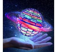 OKKIDY Pelota voladora de Juguete, minidron de Mano con Esfera voladora, Fidget Spinner galáctico, Globo cósmico, bumerán con luz RGB, niños de 6, 7, 8, 9, 10 años o más