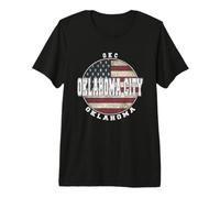 Oklahoma City Oklahoma, Bandera Americana Vintage Camiseta Premium