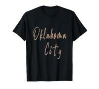 Oklahoma City Oklahoma Diseño Elegante Vintage Camiseta