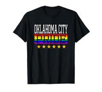 Oklahoma City Pride Gay Lesbianas Queer LGBT Rainbow Flag Camiseta