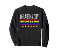 Oklahoma City Pride Gay Lesbianas Queer LGBT Rainbow Flag Sudadera
