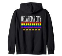 Oklahoma City Pride Gay Lesbianas Queer LGBT Rainbow Flag Sudadera con Capucha