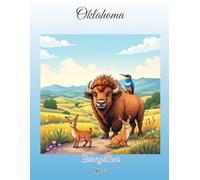 Oklahoma Coloring Book - Ages 3 - 9: 20 Oklahoma Animals to color with big bubbly images