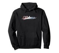 Oklahoma Patriotic Red White and Blue Distressed USA Style Sudadera con Capucha