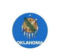 Oklahoma State Flag - Juego de tarjetas de fragancia redondas, ambientador colgante de lavanda para decoración del hogar, 10 o 24 piezas