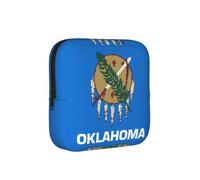 Oklahoma State Flag Print Soft Sponge Period Bag Women Tampón Pouch Resistente a las manchas Soporte para compresas sanitarias Bolsa pequeña con cremallera