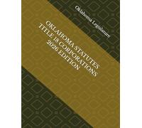 OKLAHOMA STATUTES TITLE 18 CORPORATIONS 2026 EDITION