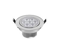 OKLUCK Ultrafino 7W AC 86-265V Aluminio Metal Comercial Iluminación Downlight Mall Hotel Restaurante Integrado DIRIGIÓ Lámpara de agujero de baño empotrado en el techo Embellecedor deflector (Color :