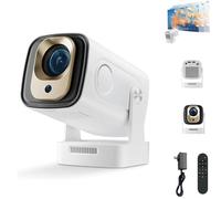 Oklumi Projector, Oklumi - Pivot 2, Mini Portable Projector 4k Ultra HD WiFi Bluetooth, 180° Adjustment, Portable Projectors with Auto Horizontal Correction, for Home Theater/Outdoors Use (1 Set)