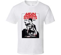 OKMN76huc Mean Streets Robert De Niro Harvey Keitel T Shirt White XXL