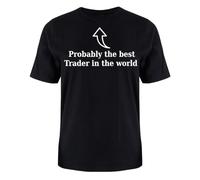 OKMN76huc Probably The Best Trader T Shirt Christmas Birthday Gift Black L