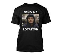OKMN76huc Send Me Location' 6 T-Shirt Black L