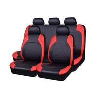 OKMNJHY 9 Piezas Fundas Asientos Coche, para Opel Corsa 2004-2009 Cuero Protector Cubreasientos Impermeables Cómodo Seat Cover Interior Accesorios,C/9pcs Set Red