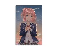 OKMNJU Póster artístico de anime de comedia romántica con texto en inglés «My Teen Romantic Comedy Mayhem», póster decorativo para pared e impresión artística moderna para dormitorio familiar