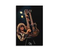 OKMNJU Póster de músico Jimmy Page2 - Póster decorativo de lienzo para pared e impresión artística moderna para dormitorio familiar, pósteres de 20 x 30 pulgadas (50 x 75 cm)