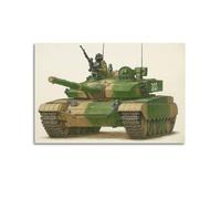OKNGB China ZTZ-99A - Póster de tanque de batalla principal, póster decorativo de lienzo para pared e impresión artística moderna de decoración de dormitorio familiar, 60 x 90 cm
