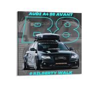 OKNGB Póster de coche de vagón alemán A4, póster decorativo de coche deportivo Avant, lienzo de pared e impresión artística moderna para decoración de dormitorio familiar, pósteres de 12 x 12 pulgadas