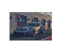 OKNGB Póster de coche deportivo de Alemania 911 GT3 R 992, póster de carreras, lienzo decorativo para pared e imagen artística moderna para decoración de dormitorio familiar, 60 x 90 cm