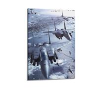OKNGB Póster de combate estadounidense F-15 Eagle B-52 Stratofortress, póster decorativo de lienzo para pared e impresión artística moderna para decoración de dormitorio familiar, 50 x 75 cm