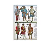 OKNGB Póster de guerra india francesa, milicia, granadero, guerreros nativos, póster decorativo de lienzo para pared e impresión artística moderna para decoración de dormitorio familiar, 40 x 60 cm