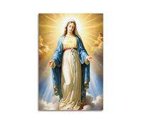 OKNGB Póster de la Virgen María Ave María Madre María, cuadro decorativo en lienzo, 40 x 60 cm