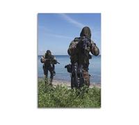 OKNGB Póster de las fuerzas especiales de los hombres ranas, póster de guerra anfibia, póster decorativo de lienzo para pared e impresión artística moderna para decoración de dormitorio familiar, 60 x