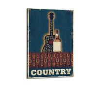 OKNGB Póster de música country de Tennessee con diseño retro de whisky, póster decorativo para pared e imagen artística moderna para decoración de dormitorio familiar, 12 x 18 pulgadas (30 x 45 cm)