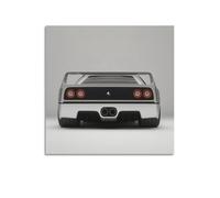 OKNGB Póster de Supercars plateado F40 de coches deportivos de carreras, pintura decorativa en lienzo e impresión artística moderna para decoración de dormitorio familiar, pósteres de 30 x 30 cm