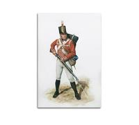 OKNGB Póster decorativo de guerras napoleónicas de infantería de abrigo rojo británico, póster decorativo de pared e impresión artística moderna para decoración de dormitorio familiar, 30 x 45 cm